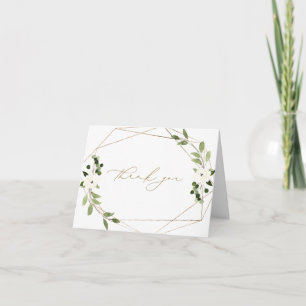 Cartão De Agradecimento Chá de casamento de tendência Geométrico Aquarela