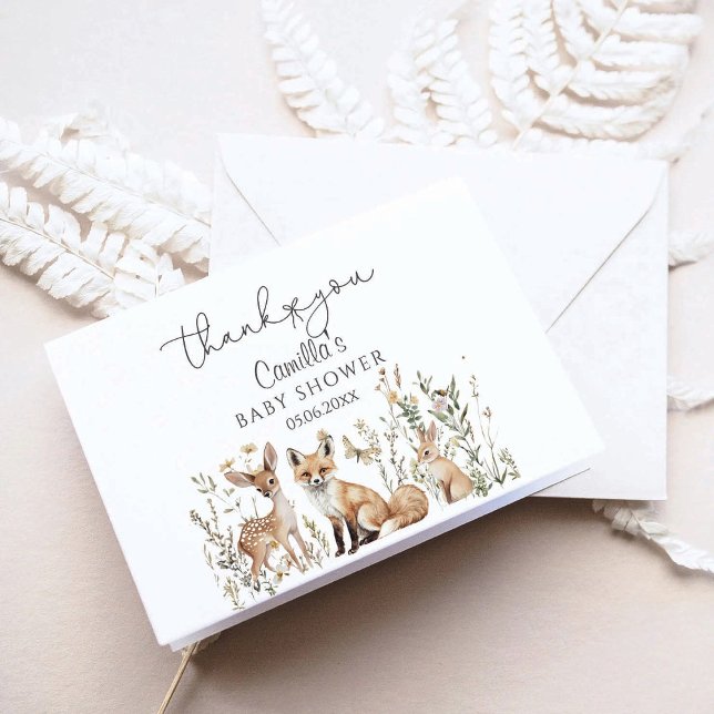 Cartão De Agradecimento Chá de fraldas (Criador carregado)