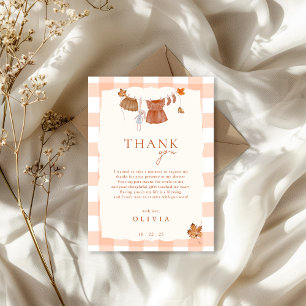 Cartão De Agradecimento Chá de fraldas apaixonado