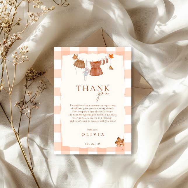 Cartão De Agradecimento Chá de fraldas apaixonado (Criador carregado)