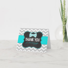 Cartão De Agradecimento Chá de fraldas Arco Turquoise - obrigado