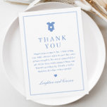 Cartão De Agradecimento Chá de fraldas Azul de Tipografia Simples<br><div class="desc">Simples Tipografia Cartões de agradecimentos Azul Chá de fraldas. Clique no botão personalizar para personalizar este design.</div>
