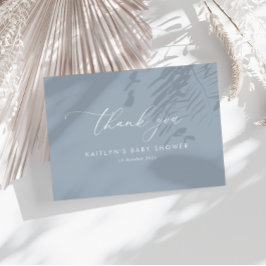 Cartão De Agradecimento Chá de fraldas Azul Dusty