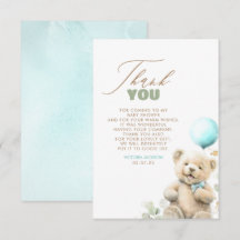 Chá de fraldas Bonito De Urso De Teddy Obrigado