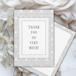 Cartão De Agradecimento Chá de fraldas cinza Vintage