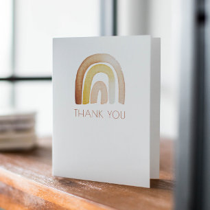 Cartão De Agradecimento Chá de fraldas Cujo Arco-Íris É Bonito Obrigado No