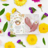 Chá de fraldas de Abelhas Elegante de Aquarela