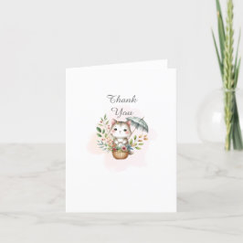 Cartão De Agradecimento Chá de fraldas De Animais Da Floresta Obrigado Not