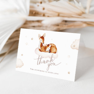 Cartão De Agradecimento Chá de fraldas de Aquarela Neutro de Gênero