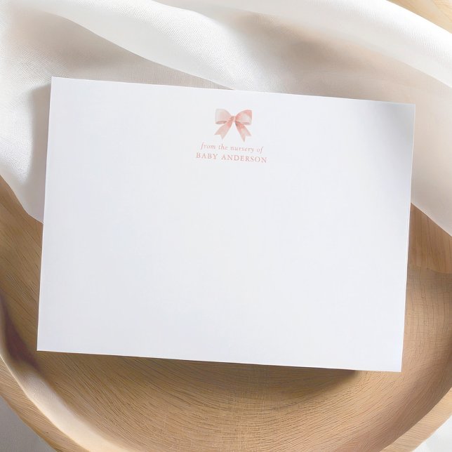 Cartão De Agradecimento Chá de fraldas de Arco de Aquarela Rosa (Criador carregado)