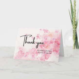 Cartão De Agradecimento Chá de fraldas de Armazenamento Floral Personaliza