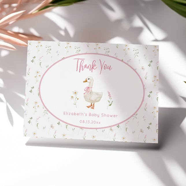 Cartão De Agradecimento Chá de fraldas de bobo Gado Selvagem (Criador carregado)