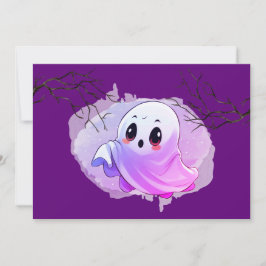 Cartão De Agradecimento Chá de fraldas de Boo Halloween Profundo e Puro Pa