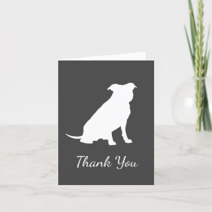 Cartão De Agradecimento Chá de fraldas De Cão De Pit Bull Sexo Pitbull Neu
