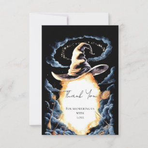 Cartão De Agradecimento Chá de fraldas de chapéu de assistente pequeno