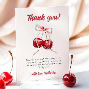 Cartão De Agradecimento Chá de fraldas de Cherry Coquette
