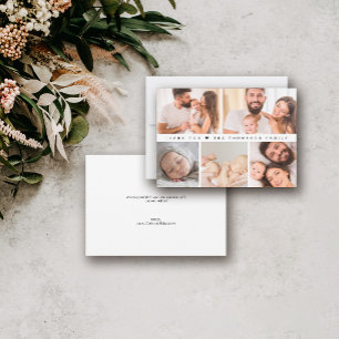 Cartão De Agradecimento Chá de fraldas de Colagem de Fotos Personalizada S