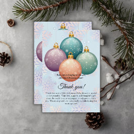 Cartão De Agradecimento Chá de fraldas de Enfeites de natal de Pastel mode