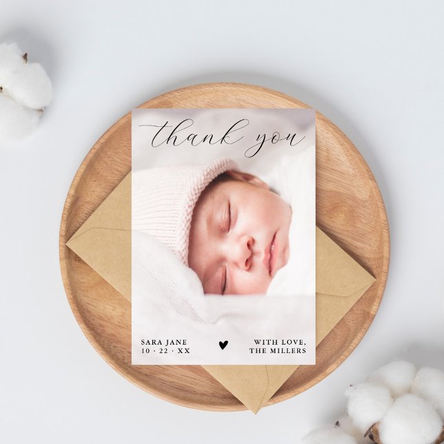 Cartão De Agradecimento Chá de fraldas de Fotografias Personalizadas do Ch (Criador carregado)