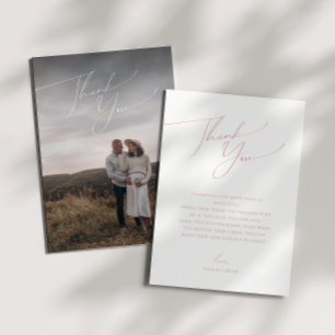 Cartão De Agradecimento Chá de fraldas de Fotografias Verticais Simples Ro