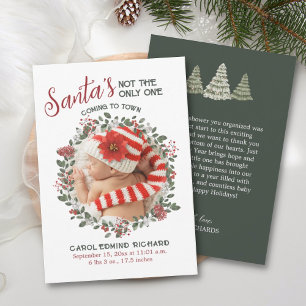 Cartão De Agradecimento Chá de fraldas de fotos de feriado do Elegant Birt