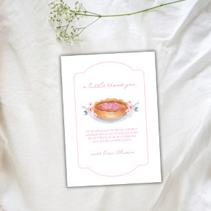 Cartão De Agradecimento Chá de fraldas De Framboesa De Fragmento Rosa