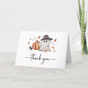 Cartão De Agradecimento Chá de fraldas de Halloween