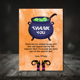 Cartão De Agradecimento Chá de fraldas de Halloween