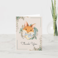 Chá de fraldas De Ilustração Da Woodland Fox Obrig