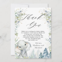 Chá de fraldas de inverno Wonderland de Elefante C