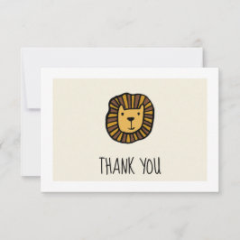 Cartão De Agradecimento Chá de fraldas de leão da selva