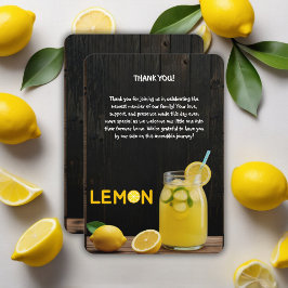 Cartão De Agradecimento Chá de fraldas de limonada russa