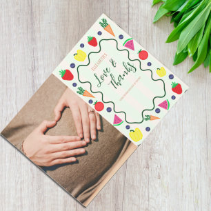 Cartão De Agradecimento Chá de fraldas de mercado do agricultor com cresci