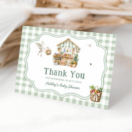 Cartão De Agradecimento Chá de fraldas De Mercado Para Agricultores Localm