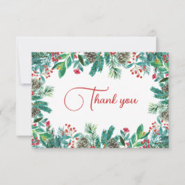 Cartão De Agradecimento Chá de fraldas de Natal