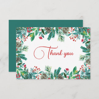 Cartão De Agradecimento Chá de fraldas de Natal