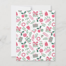 Cartão De Agradecimento Chá de fraldas de Natal Festivo