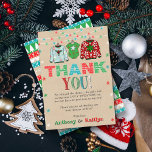 Cartão De Agradecimento Chá de fraldas de Natal suave<br><div class="desc">Diga obrigado seu estilo com este chá de fraldas divertido e moderno,  obrigado cartas. A formulação modelo é fácil de personalizar e sua família e amigos ficarão entusiasmados quando receberem esse obrigado fabuloso.</div>