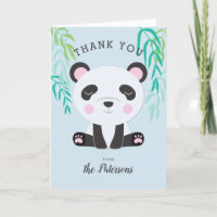 Chá de fraldas De Panda De Bebê Bonito Obrigado
