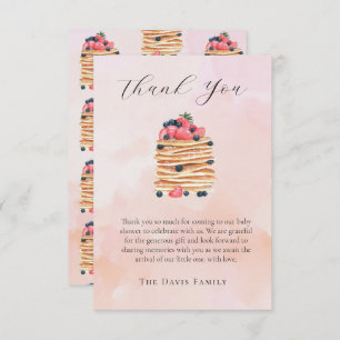 Cartão De Agradecimento Chá de fraldas de Panquecas de Aquarela