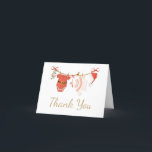 Cartão De Agradecimento Chá de fraldas de Papais noeis de Natal<br><div class="desc">Expresse sua gratidão com o Cartões de agradecimentos de Chá de fraldas Papai noel Imprimível, uma maneira perfeita de compartilhar seus obrigados sinceros. Adorado com adoráveis filmes para bebês, este cartão personalizável adiciona um toque de doçura à sua apreciação. Personalize para transmitir seus obrigados da forma mais charmosa e memorável!...</div>