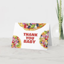 Chá de fraldas de pizza com fatia de chic moderna 