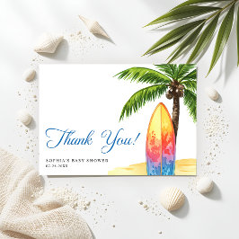 Cartão De Agradecimento Chá de fraldas de praia Conselho