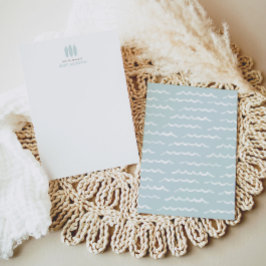 Cartão De Agradecimento Chá de fraldas de prancheta azul Conselho