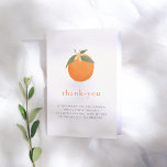 Cartão De Agradecimento Chá de fraldas de Primavera de Flor Laranja Desdes<br><div class="desc">Um cartão de obrigado para corresponder à nossa Coleção de Chás de fraldas de Primavera Pequeno Laranja Cutie. Este cartão dobrado apresenta uma laranja desenhada à mão com uma flor florescente em três folhas pequenas. "Obrigado" está escrito na mesma cor laranja para corresponder ao desenho. Abaixo, há uma mensagem de...</div>
