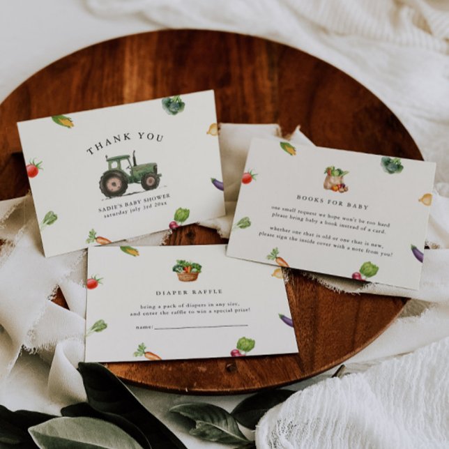 Cartão De Agradecimento Chá de fraldas De Produção Local (Criador carregado)