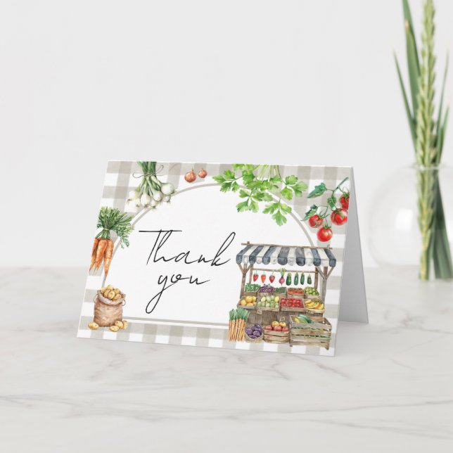 Cartão De Agradecimento Chá de fraldas De Produção Local (Frente)