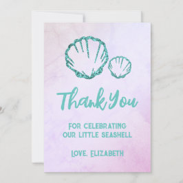 Cartão De Agradecimento Chá de fraldas de Seashell