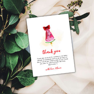 Cartão De Agradecimento Chá de fraldas De Sorvete Pronta Para Pop