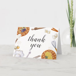 Cartão De Agradecimento Chá de fraldas de Torre de Baking Rustic Cutie
